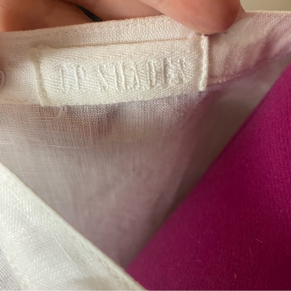 CP Shades Yoko Double Cotton White Pleated Tunic - Picture 4 of 5